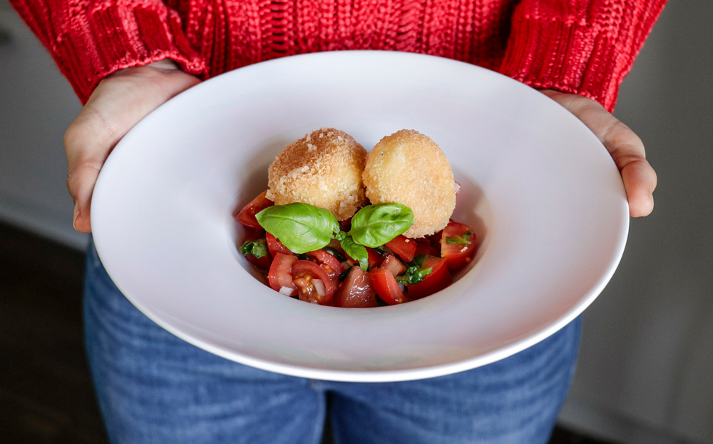 Frittierte Mozzarellakugeln